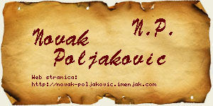 Novak Poljaković vizit kartica